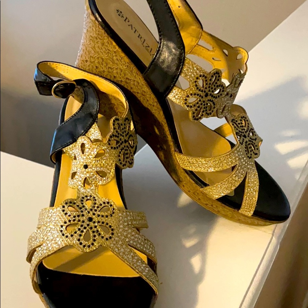 Beautiful rhinestone encrusted wedges